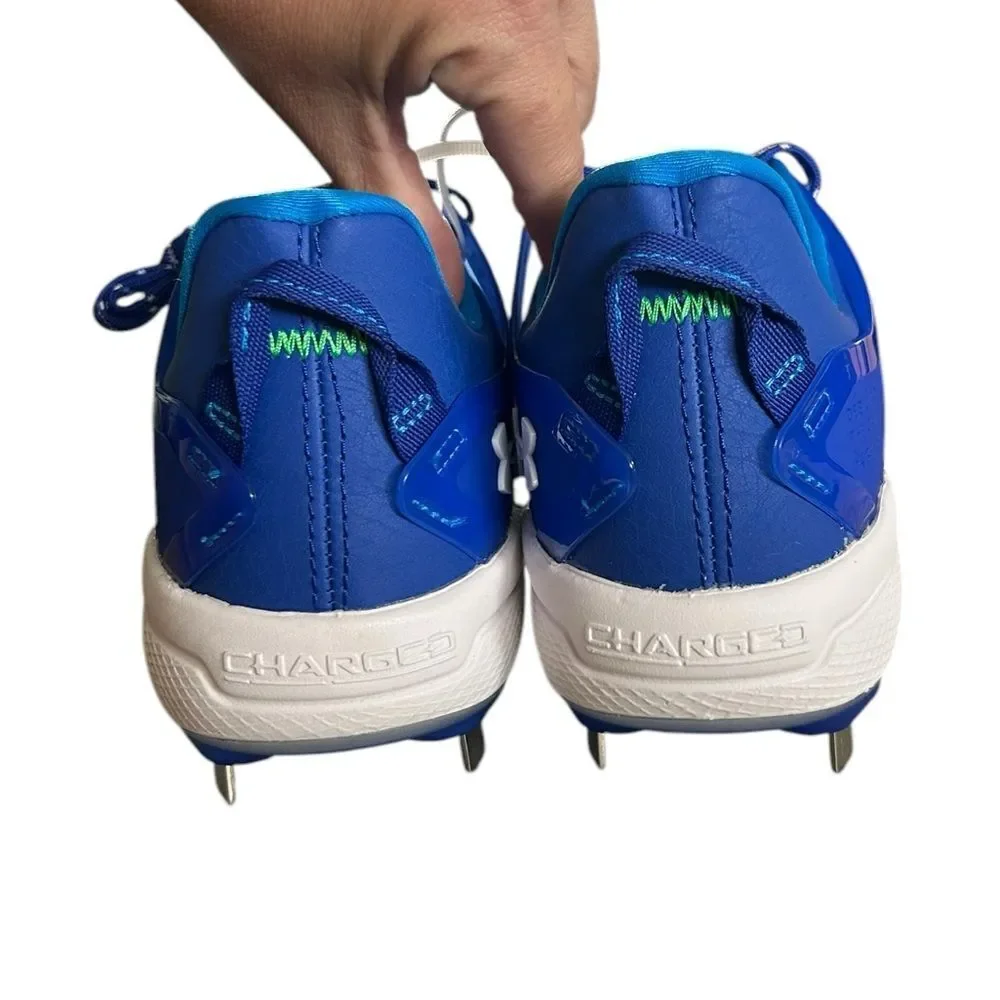 Under Armour Men's Yard Low Turf Baseball‎ Shoe, Royal White & Blue New with tag